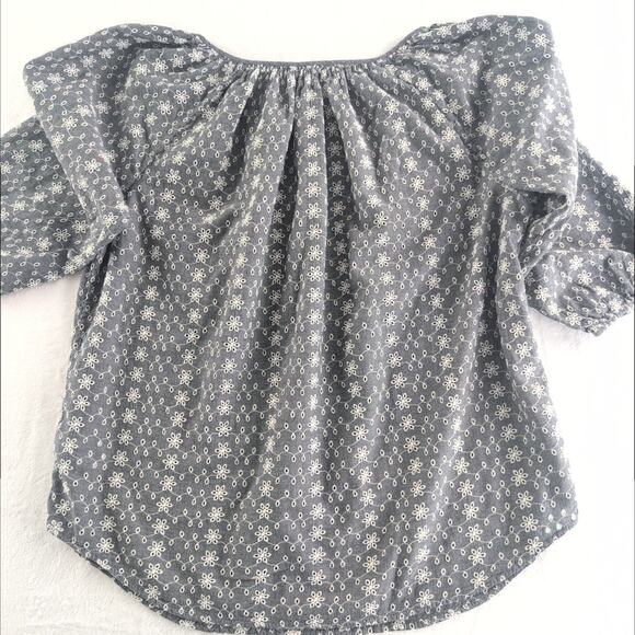 Chaps Eyelet Embroidered Boho Peasant Gypsy Tunic Top Women's XL - Picture 8 of 9